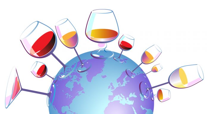 Representación de los vinos del mundo